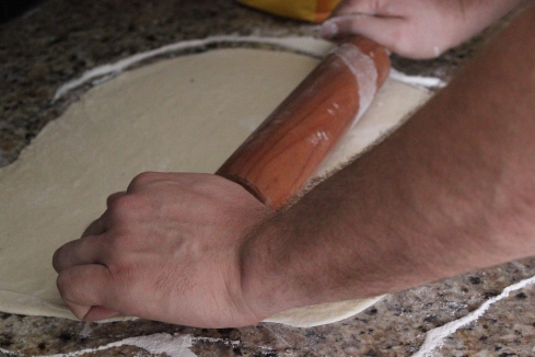 My dough-rollin' hubby!